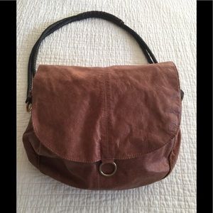 EUC Henri Lou brown leather hobo bag